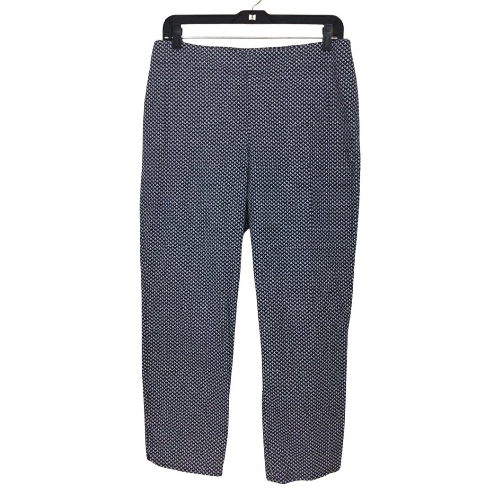 Talbots Pants Women’s 8 Black & White Print Heritage Crop Cropped Ankle Stretch